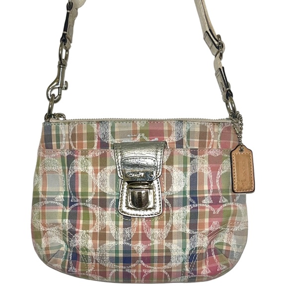 Coach Handbags - Coach Poppy Madras Plaid Sequin Swingback Bag